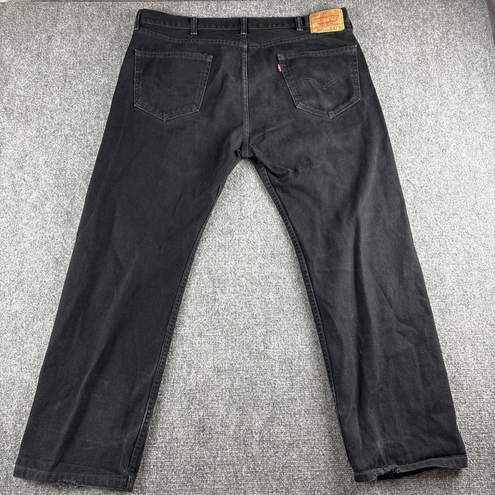 Levi's 505 Men's W40 L30 Black Denim Jeans Regular Fit Straight Leg Pants